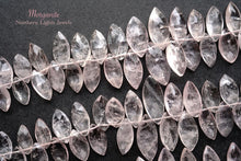 画像をギャラリービューアに読み込む, (半連/1連)高品質 モルガナイト ピンクアクアマリン ファセットマーキス
