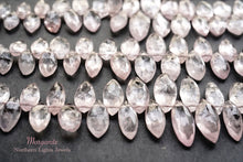 画像をギャラリービューアに読み込む, (半連/1連)高品質 モルガナイト ピンクアクアマリン ファセットマーキス