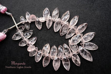 画像をギャラリービューアに読み込む, (半連/1連)高品質 モルガナイト ピンクアクアマリン ファセットマーキス