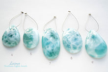 画像をギャラリービューアに読み込む, (No.1-14/1粒売り)希少石ラリマー カボションビーズ【横穴】