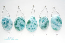 画像をギャラリービューアに読み込む, (No.1-14/1粒売り)希少石ラリマー カボションビーズ【横穴】