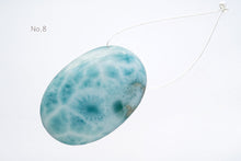 画像をギャラリービューアに読み込む, (No.1-14/1粒売り)希少石ラリマー カボションビーズ【横穴】