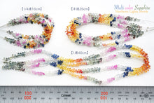 画像をギャラリービューアに読み込む, (1/4連,1/2連,1連)宝石質 タイ産 マルチカラーサファイア 小粒ティアドロップビーズ