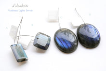画像をギャラリービューアに読み込む, (A-D)宝石質 ラブラドライト 穴あきルース