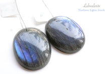 画像をギャラリービューアに読み込む, (A-D)宝石質 ラブラドライト 穴あきルース