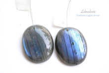 画像をギャラリービューアに読み込む, (A-D)宝石質 ラブラドライト 穴あきルース