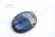 画像をギャラリービューアに読み込む, (A-D)宝石質 ラブラドライト 穴あきルース