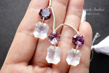 Load image into Gallery viewer, (6.5-7mm) Bicolor Tourmaline Beads Large Button Cut/Faceted Rondelle