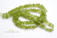 画像をギャラリービューアに読み込む, (1連200粒)ペリドット ヘイシビーズ/スクエアロンデル