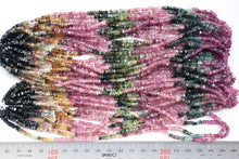 画像をギャラリービューアに読み込む, (1連250粒)マルチカラートルマリン ヘイシビーズ/スクエアロンデル3mm