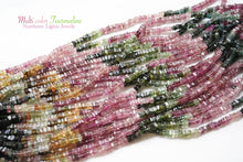 画像をギャラリービューアに読み込む, (1連250粒)マルチカラートルマリン ヘイシビーズ/スクエアロンデル3mm