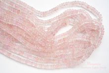 画像をギャラリービューアに読み込む, LL(半連/1連)上質 モルガナイト ファセットロンデル/ボタン 6.2-6.5×2-4mm