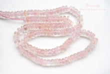 画像をギャラリービューアに読み込む, LL(半連/1連)上質 モルガナイト ファセットロンデル/ボタン 6.2-6.5×2-4mm