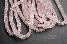 画像をギャラリービューアに読み込む, LL(半連/1連)上質 モルガナイト ファセットロンデル/ボタン 6.2-6.5×2-4mm