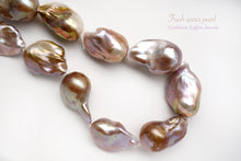 画像をギャラリービューアに読み込む, (15粒)淡水パール 天然色 ゴールド〜パープル オイスターバロック 25×17-29×19mm