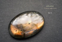 画像をギャラリービューアに読み込む, (No.10-19)宝石質 ゴールド ラブラドライト カボション