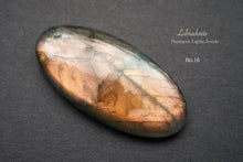 画像をギャラリービューアに読み込む, (No.10-19)宝石質 ゴールド ラブラドライト カボション