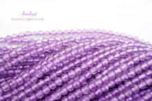 画像をギャラリービューアに読み込む, (1連130粒)アメシスト ラウンドカット 2.5mm