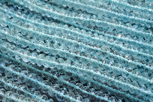 Load image into Gallery viewer, (M/L, Half Strand/Single Strand) Fine Aquamarine Button Cut Faceted Rondelle