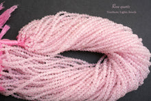 Load image into Gallery viewer, (150 grains per row) High quality rose quartz, small round cut, 2.5mm ball cut