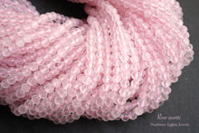 Load image into Gallery viewer, (150 grains per row) High quality rose quartz, small round cut, 2.5mm ball cut