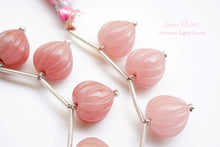 画像をギャラリービューアに読み込む, (2/10粒)木の実 カービング グァバクォーツ 貫通穴 ハートシェイプ
