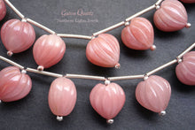 画像をギャラリービューアに読み込む, (2/10粒)木の実 カービング グァバクォーツ 貫通穴 ハートシェイプ