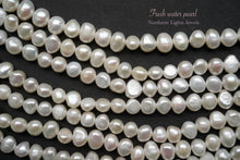 Load image into Gallery viewer, (86-90 grains per row) Freshwater pearl green small baroque @ 18 yen
