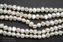 Load image into Gallery viewer, (86-90 grains per row) Freshwater pearl green small baroque @ 18 yen
