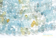 Load image into Gallery viewer, (6 beads per row) [Light color] Gem quality large aquamarine pear shape cut beads
