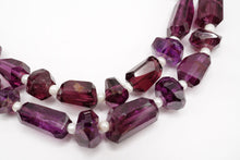 画像をギャラリービューアに読み込む, （半連/1連）上質　ガーネット　ファセット　チューブ　タンブル　ロードライト
