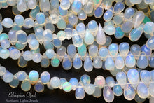 Load image into Gallery viewer, (2 colors, half strand/1 strand) High Quality Ethiopian Precious Opal Side Hole Teardrop
