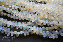 Load image into Gallery viewer, (2 colors, half strand/1 strand) High Quality Ethiopian Precious Opal Side Hole Teardrop
