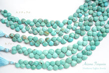 Load image into Gallery viewer, (Half Strand/1 Strand) High Quality Arizona Turquoise Trilliant Cut 10 x 6 x 4mm
