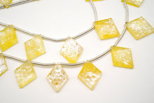 画像をギャラリービューアに読み込む, （2pc/1連）イエロークォーツァイト　MOP　シェル　フラワーカービング
