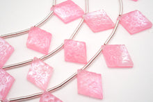 画像をギャラリービューアに読み込む, （2pc/1連）ピンククォーツァイト　MOP　シェル　フラワーカービング
