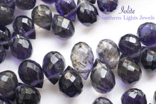 Load image into Gallery viewer, (30 grains per row) Fine Kyanite Smooth Drop Beads 7-10mm
