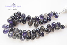 Load image into Gallery viewer, (30 grains per row) Fine Kyanite Smooth Drop Beads 7-10mm
