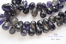 Load image into Gallery viewer, (30 grains per row) Fine Kyanite Smooth Drop Beads 7-10mm
