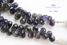 Load image into Gallery viewer, (30 grains per row) Fine Kyanite Smooth Drop Beads 7-10mm
