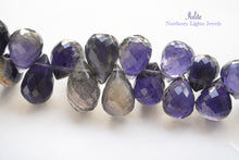 Load image into Gallery viewer, (30 grains per row) Fine Kyanite Smooth Drop Beads 7-10mm
