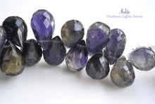 Load image into Gallery viewer, (30 grains per row) Fine Kyanite Smooth Drop Beads 7-10mm
