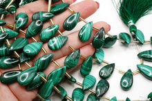 画像をギャラリービューアに読み込む, マラカイト　スムース　ペアシェイプ
