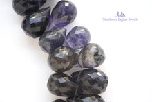 Load image into Gallery viewer, (30 grains per row) Fine Kyanite Smooth Drop Beads 7-10mm
