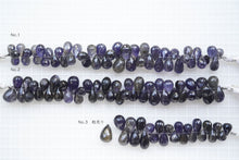 Load image into Gallery viewer, (30 grains per row) Fine Kyanite Smooth Drop Beads 7-10mm
