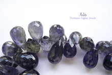 Load image into Gallery viewer, (30 grains per row) Fine Kyanite Smooth Drop Beads 7-10mm
