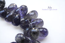 Load image into Gallery viewer, (30 grains per row) Fine Kyanite Smooth Drop Beads 7-10mm
