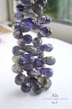 Load image into Gallery viewer, (30 grains per row) Fine Kyanite Smooth Drop Beads 7-10mm
