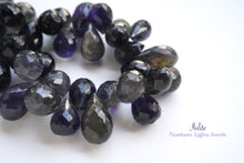 Load image into Gallery viewer, (30 grains per row) Fine Kyanite Smooth Drop Beads 7-10mm
