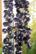 Load image into Gallery viewer, (30 grains per row) Fine Kyanite Smooth Drop Beads 7-10mm
